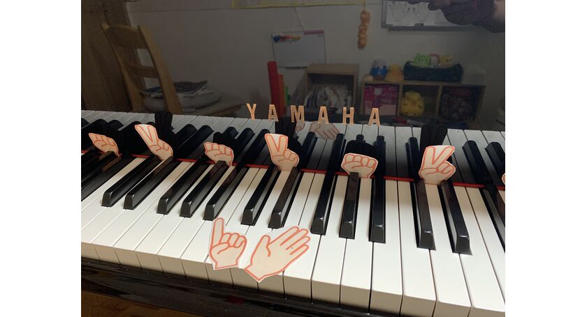 初めてピアノさん用の3つの鍵盤2つの鍵盤